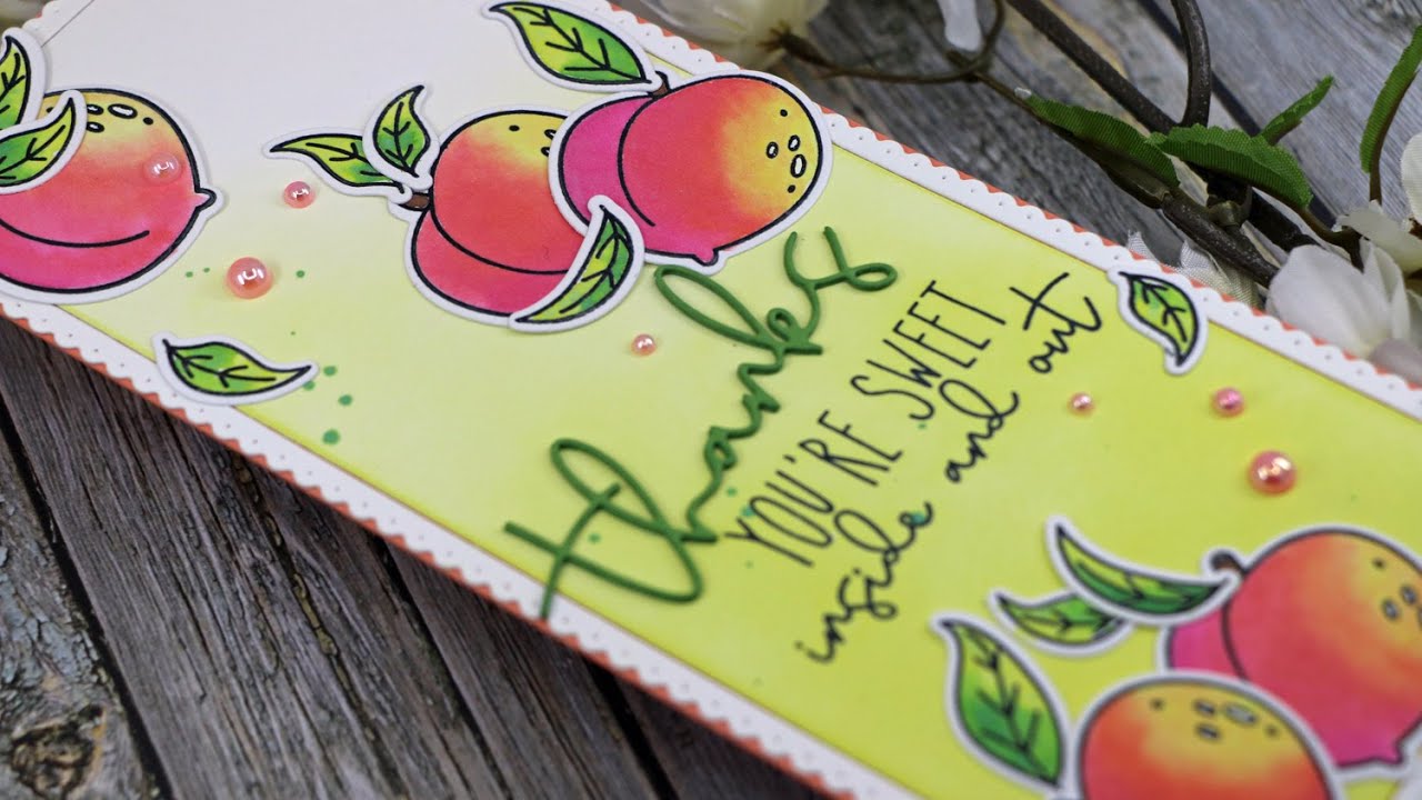 Easy Distress Oxide Watercolor Slimline Card | Honey Bee Stamps Freshly ...