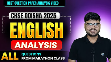 Class 12 English Exam Paper Answer | CHSE Odisha 2025 | +2 Second Year English Paper Analysis