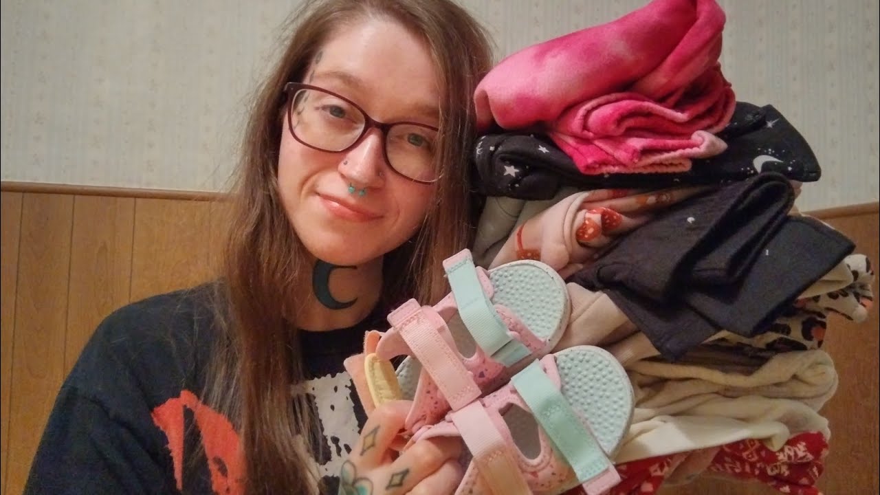 ASMR • baby clothing haul (+ sticker tag peeling)