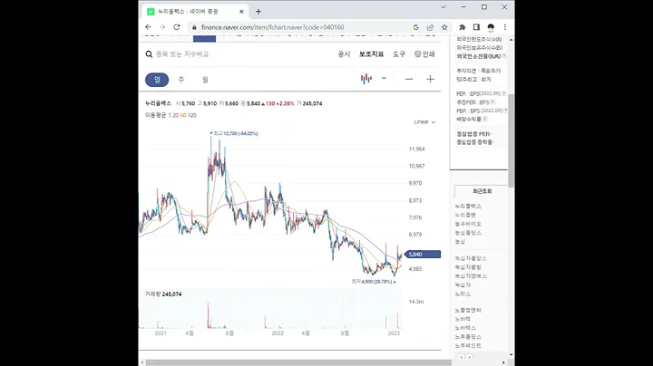 누리플렉스 주가 전망 및 차트 분석