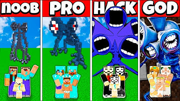 Minecraft Battle FAMILY DARK SIREN HEAD BUILD HOUSE CHALLENGE NOOB vs PRO vs HACKER vs GOD Animation
