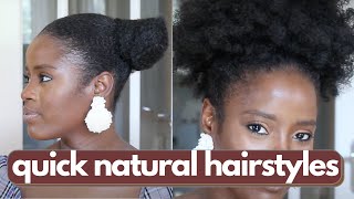 3 QUICK NATURAL HAIRSTYLES IN LOCKDOWN