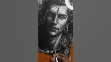Realistic drawing of lord shiva #art #lordshiva #drawing #shorts