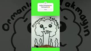 Orman Yangını Resmi Çizimi, Orman Yangını Resmi Nasıl Çizilir