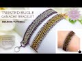 Twisted Bugle Ganache Beaded Bracelet DIY Tutorial