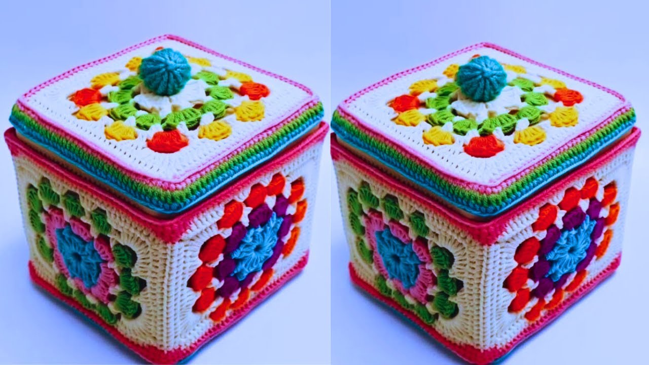 Crochet Containers AMAZING 💯🎁CROCHET DESIGN CONTAINERS MADE VIDEO #containers #crochet # ...