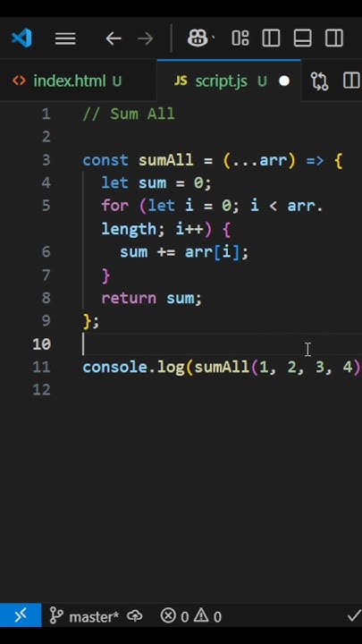Sum of numbers #javascript - YouTube