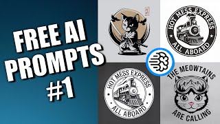 3 FREE Easy to Use Print on Demand AI Prompts Ideogram