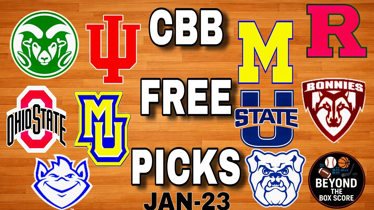 College Basketball Picks Today Friday 1/23/26 | CBB Parlay Picks Today | CBB Free Picks Today
