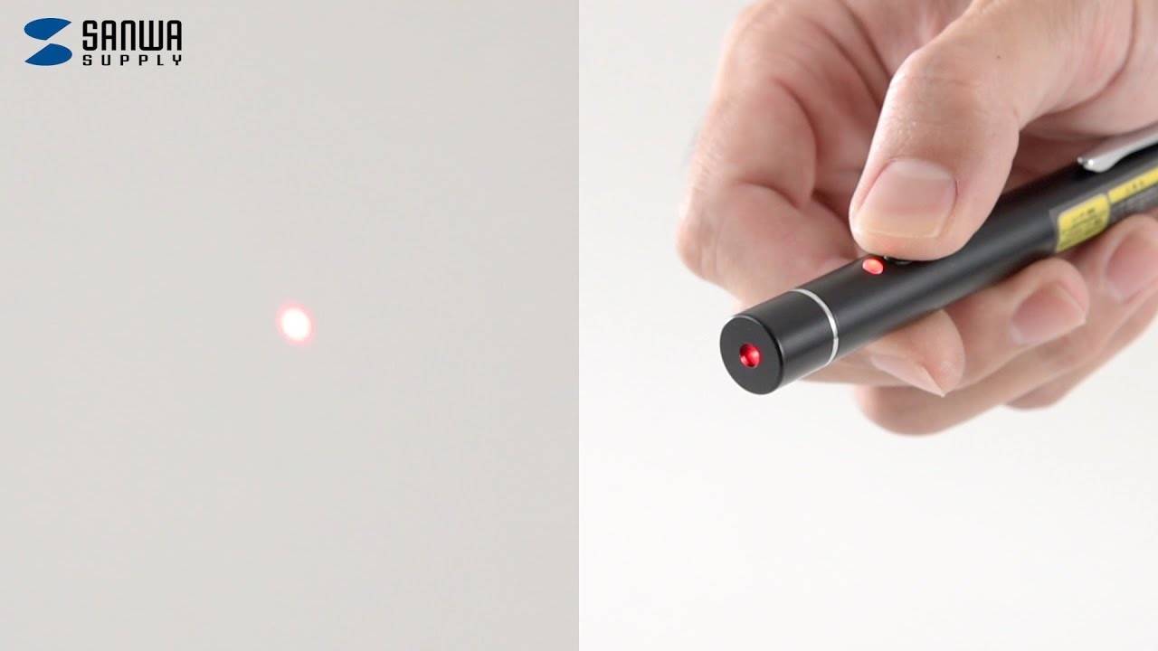 LP-RD315BK【赤色レーザーポインター】サッと取りだせるペン型タイプで、適度な重さの上質素材、真鍮製赤色光レーザーポインター。ブラック。｜ サンワサプライ株式会社