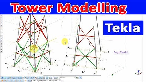 Telecommunication tower modelling in Tekla structure 21.1 in Bangla tutorial