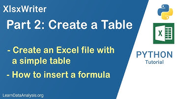 Automate Excel with Python and XlsxWriter Part 2: Create a Table