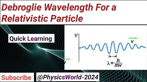 Debroglie Wavelength For a Relativistic Particle #Quicklearn@PhysicsWorld-2024