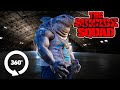Suicide Squad 2021. King Shark attacks. 360° video 8k