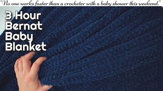 Bernat Blanket Yarn Crochet Pattern | Crochet Baby Blanket