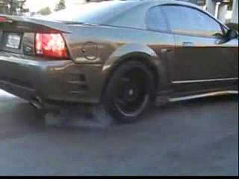 2000 Mustang GT exhaust video 3 burnout - YouTube