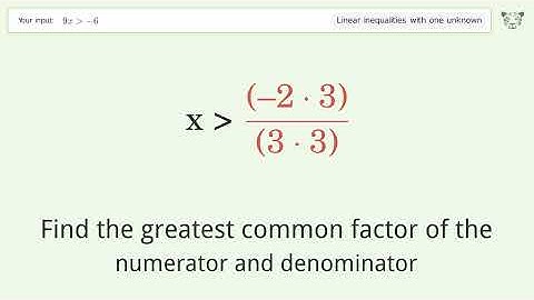 Solving Linear Inequalities: 9x is Greater Than  -6
