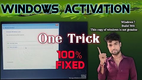 Windows 7 Build 7601 This copy of windows is not genuine | Computer Error | 💯 Fixed |
