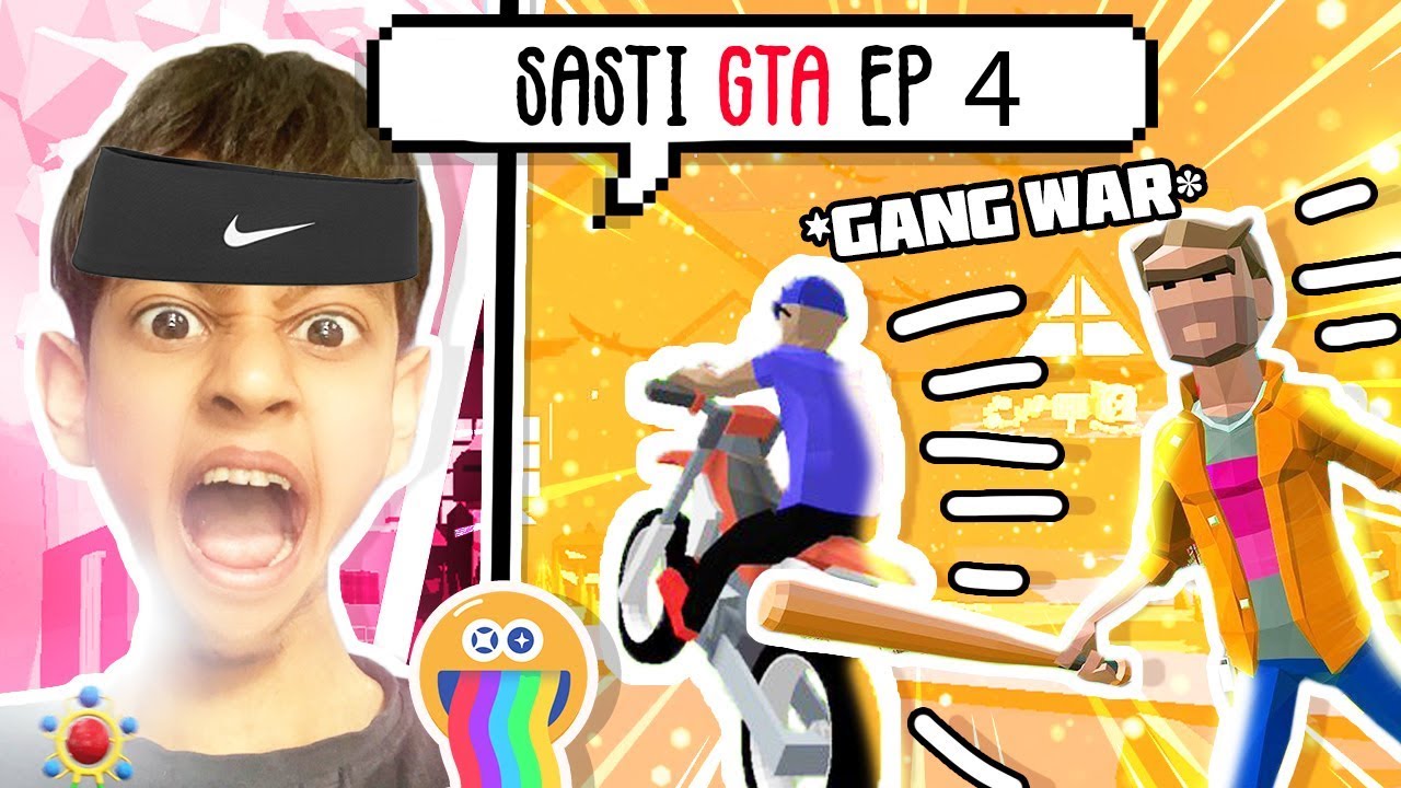 GANG WAR IN EPISODE 4 OF SASTI GTA 5 for Mobile 😂😂Funniest Android Game Ever [ Dude Theft Wars ]