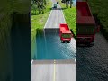 Dump trucks crossing huge water pit #16 | #carsvsstairs #beamng #carsvsrpothole #beamngpotholes