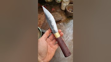 Dao chặt mũi nhọn mini thép 80crv2 nhập khẩu Mỹ cán vỏ gỗ trắc đỏ đen