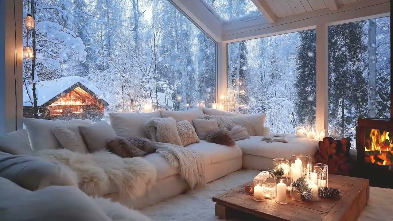 ❄️Emotional Healing Piano in a Winter Cabin | Snow Outside, Warm Fire Inside | Calm the Mind, Let Go