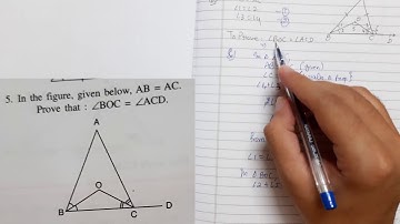 ICSE Class 9th Exercise 10A Question 5 Concise Selina Mathematics Ch- Isosceles Triangles