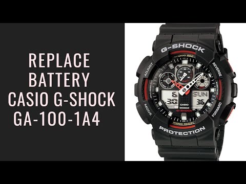 Replace Battery Casio G Shock Ga 100 1a4dr Ganti Baterai Youtube