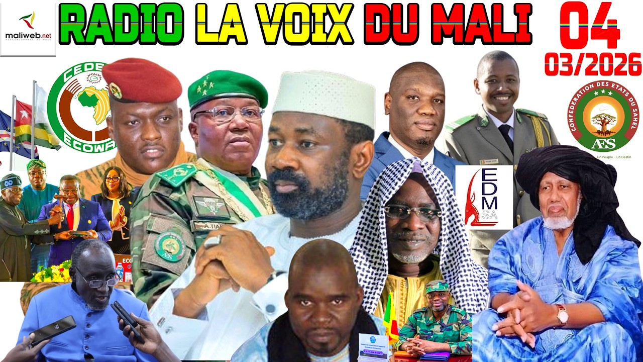La Revue de Presse de la RADIO LA VOIX DU MALI du 04 Mars 2026