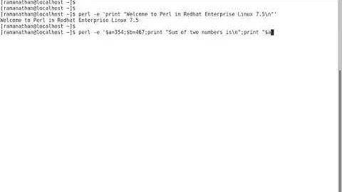 How to Run Perl in Redhat Enterprise Linux 7.5 | Perl in RHEL 7