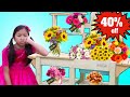 Wendy Opens a Toy Flower Shop  Fun Shopping Video with Kids Toys