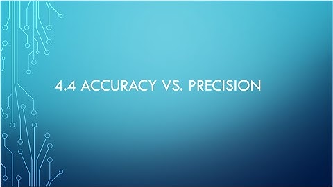 4.4 Accuracy And Precision