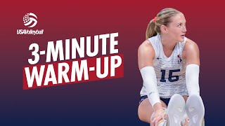 3-MINUTE Volleyball Tournament WARM-UP | QUICK PREP with Aaron Brock & Olympian Jeff Jendryk