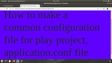 How to make a common configuration file for Play project, application.conf file