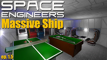 Small Block Large Ship! - SPACE ENGINEERS - Massive Ship Build ep 1.5