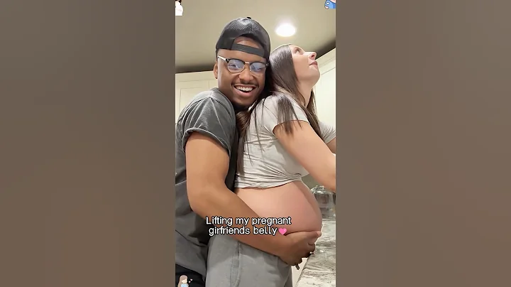 Lifting my pregnant girlfriends belly❤️🥰#funny #prank #love #funnyvideo #couple