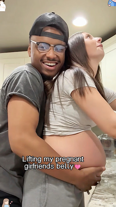 Lifting my pregnant girlfriends belly❤️🥰#funny #prank #love #funnyvideo #couple