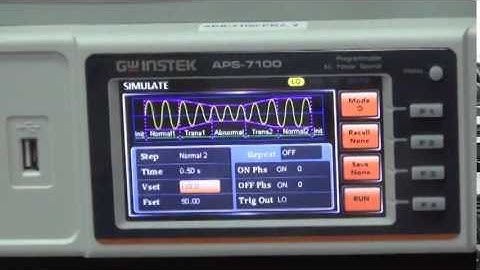 GW Instek APS-7000 AC Power Source - Simulate Mode Introduction
