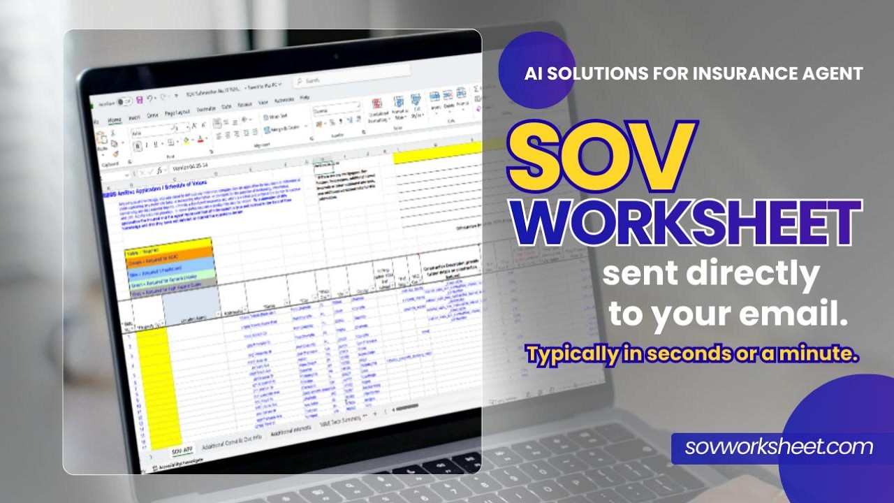 Sov Insurance Sample SECONDS to SUBMISSION: HOW TO GENERATE A PROPERTY SOV WORKSHEET - YouTube
