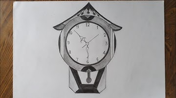 How to draw clock/pencil shading/step by step