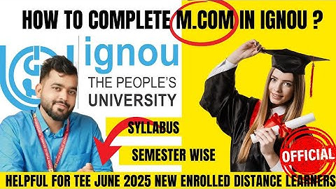 "IGNOU M.Com 2025 Syllabus OUT! | Must Watch for June TEE | By Shuvam Sir ✨📘"