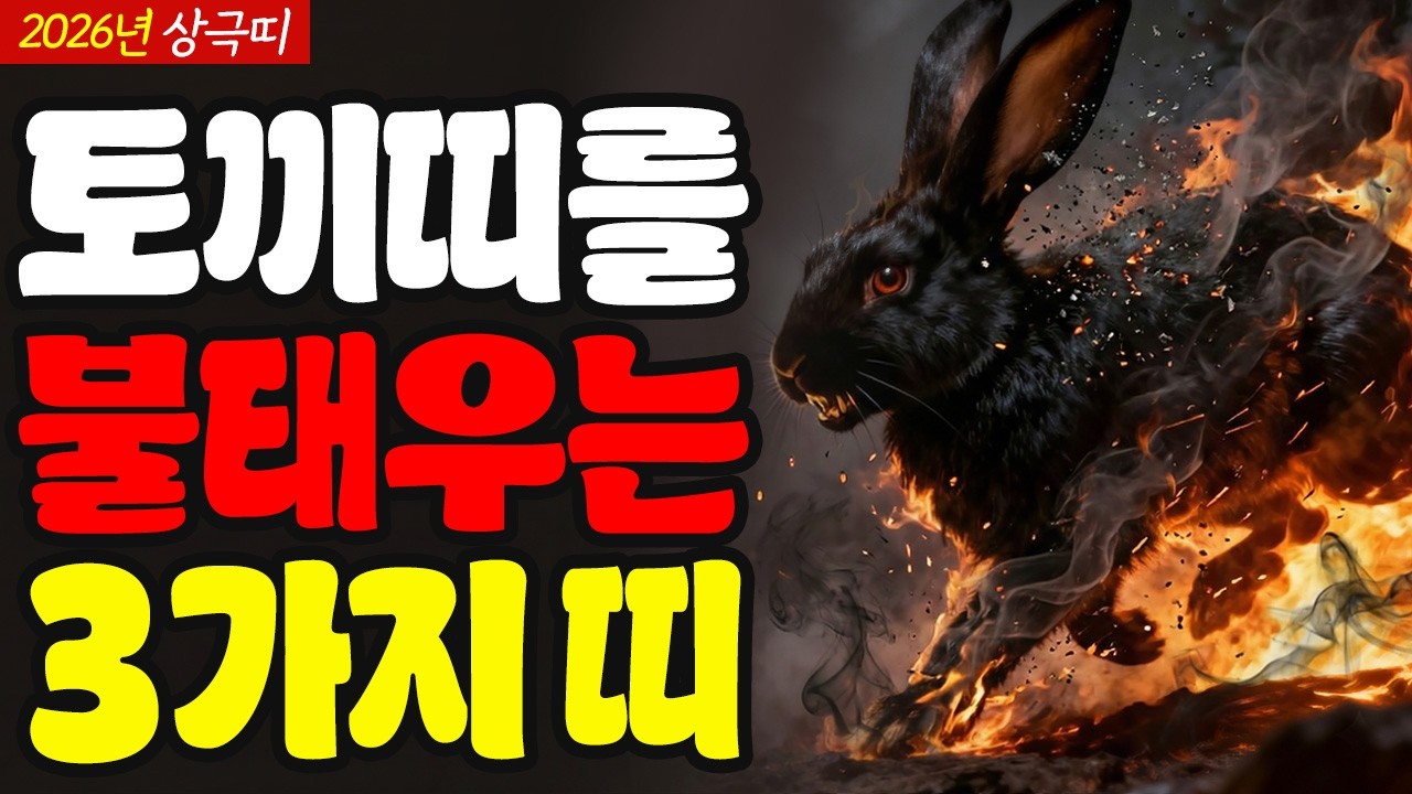 2026년 병오년, 토끼띠는 '이 띠'와 절대 만나지 마세요! (안 보면 평생 후회)