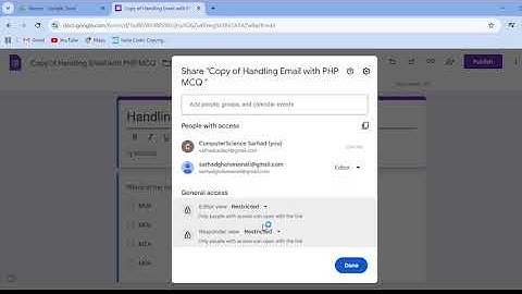 How to Add collaborator in  Google Forms? | Add editors in Google form Share Google Form with others