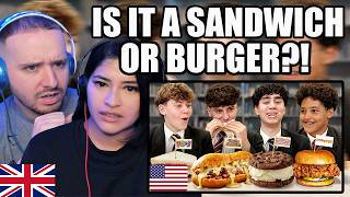 Couple From The UK Reacts to British Highschoolers Try American Sandwiches!
