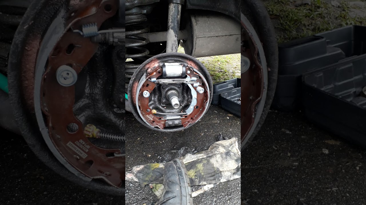 Задние тормоза  Рено Логан.203 миллиметра без штифта.Что бы знать как стоят пружинки.