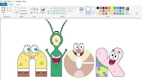 How to draw a variant Nickelodeon logo using MS Paint | How to draw on your computer