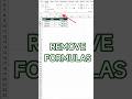 How to Remove Formula in Excel Sheet