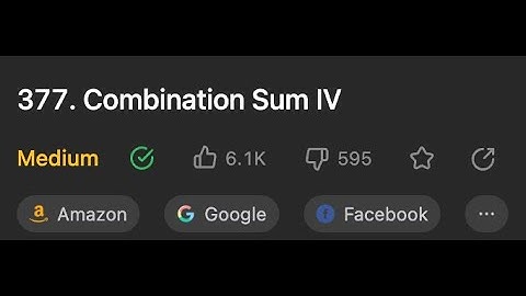 [Leetcode Daily Sep 09] 377. Combination Sum IV (Python 中文解說)
