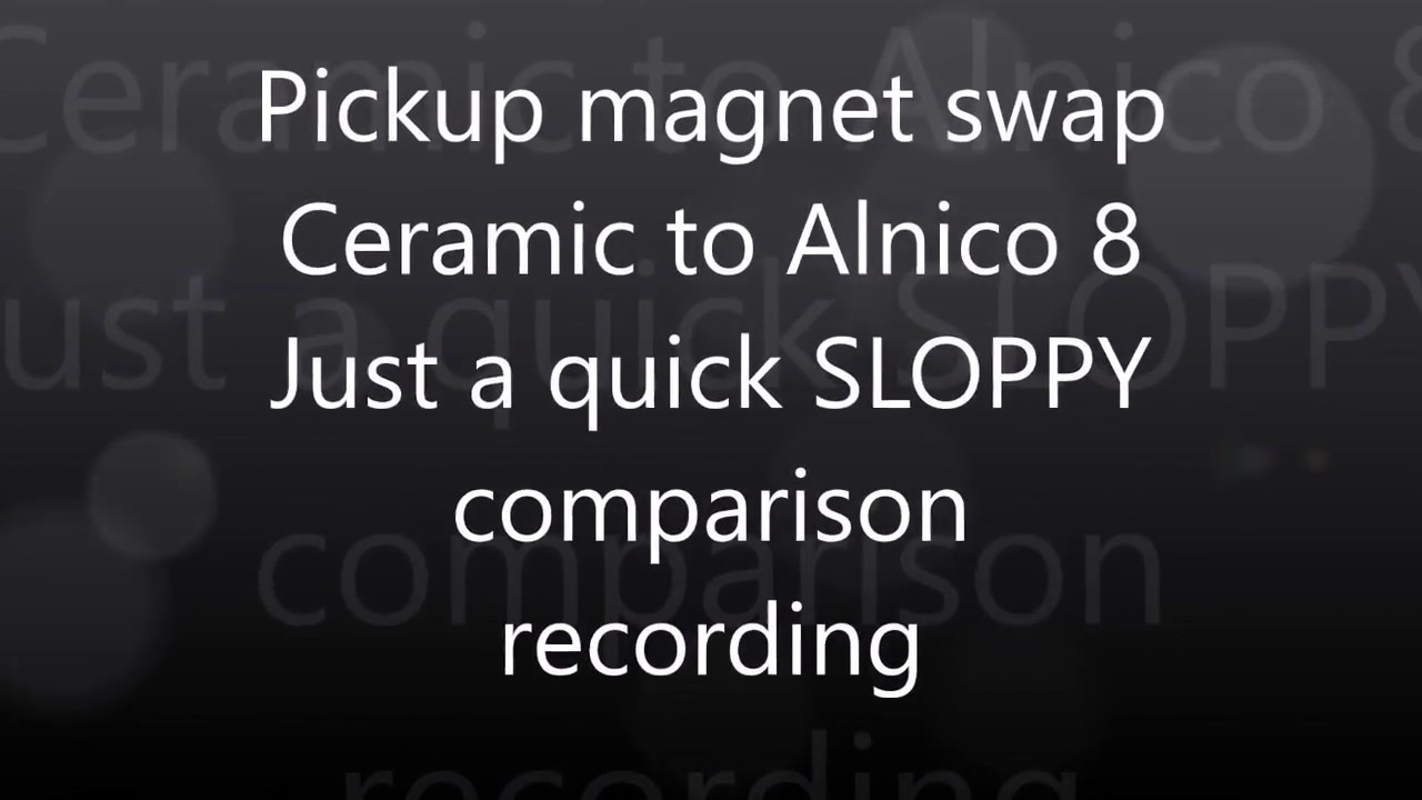 Ceramic to Alnico 8 pickup swap YouTube