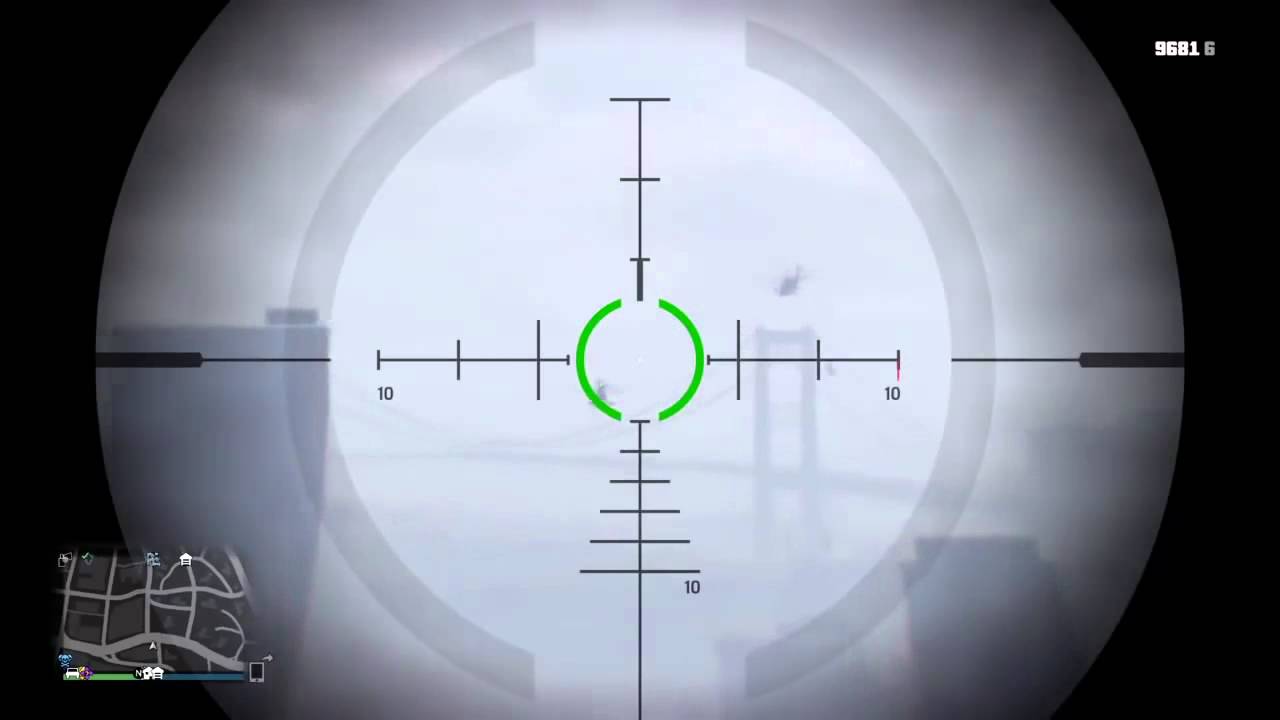 GTA V Online - Amazing long distance [Buzzard] snipe